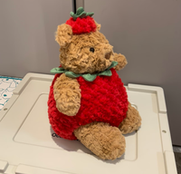 JC mignon fraise ours en peluche 25cm ours en peluche en peluche pour enfants personnage d'anime