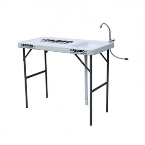 Mesa Plegable Portátil FACUBO con Grifo y Fregadero, Mesa de Corte para Filetear Pescado, Caza y Uso en Patio - Product Image 1