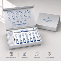 Caja de Embalaje Magnética Plateada Personalizada de Lujo para Bolígrafos de Péptidos con Bandeja de Almacenamiento de Agujas con Inserto de EVA para Kits de 3 ml