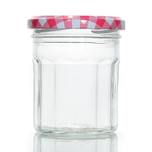 Stockage rond des aliments personnalisé 200ml Conserve en verre Mason Jar Pot de confiture en verre Pot De Confection En Verre Bocal avec couvercle en métal - Product Image 3