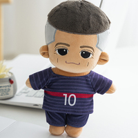 Peluche Mascotte Personnalisable Mini 20cm Football MBape avec Image de Personnage Star pour les Fans de Sport