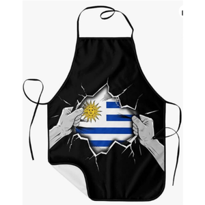 Delantal Personalizado con Bandera de México, Haití, Estados Unidos, Uruguay, Delantal de Cocina de Poliéster para Animar en la Copa Mundial de Fútbol 2026 - Product Image 1