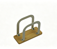 Porte-serviettes de table moderne en bambou, bois et métal, multifonctionnel, de petite taille, durable, réglable, mobile et portable