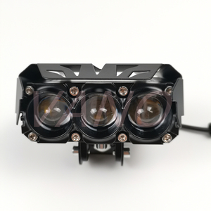 Feux de travail pour moto à trois yeux, lentille bicolore LED 35-45W, faisceau longue et courte portée - Product Image 1