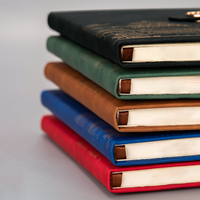 Ensemble cadeau de carnet A5 avec stylo et agenda en cuir de haute qualité de style chinois personnalisé, reliure cousue dans un coffret cadeau élégant