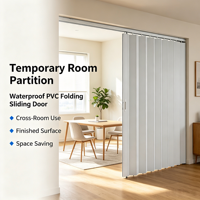 Porte accordéon en PVC durable à prix d'usine, étanche et anti-corrosion, pour intérieur, idéale pour les marchés d'Asie du Sud-Est à forte humidité