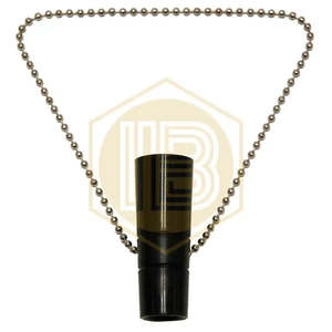 Black silicone tap <b>plug</b> with <b>chain</b> - Product Image 3