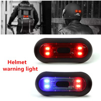 Lampe d'avertissement multifonctionnelle Lampe de sécurité Lampe de vélo à LED pour casque de nuit Moto Cyclomoteur électrique Lampe d'avertissement à LED