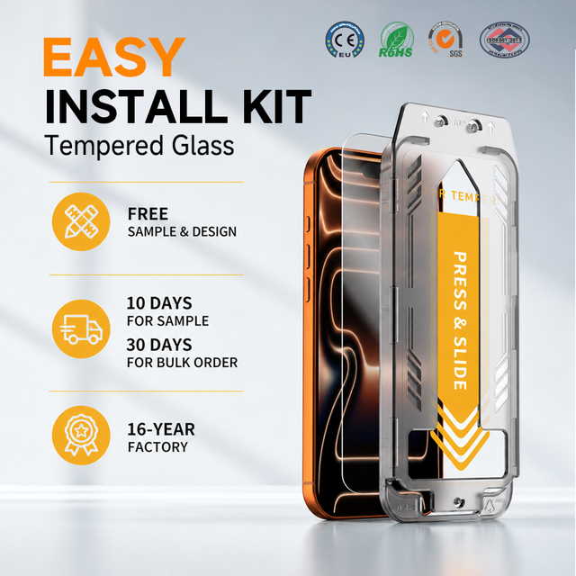 Privacy Tempered Glass Screen Protector for iPhone 17 with Easy Install Applicator, HD Anti-Spy Full Cover