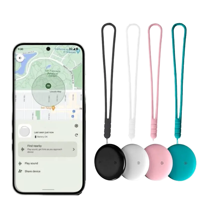 Google Find My Device Android GPS Tracker Tag Plastic Waterproof Anti-Loss Smart Locator for Wallet Keys Cards Bikes Luggage