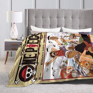 Mantas de Franela de una Pieza, Diseño de <span class=keywords><strong>Manga</strong></span> Japonesa, Divertida Manta para el Hogar, 125*100cm, Edredón, Derivados de Anime - Product Image 2