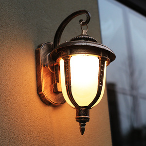Outdoor Wall Mount <b>Brass</b> <b>Lantern</b> LED Light 3500K Warm White Waterproof Garden Lighting 10-Year Warranty Tempered Glass Dimmable - Product Image 3