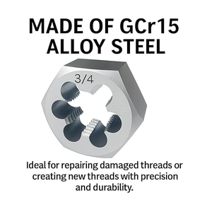 Jeu de tarauds et filières 1/4 18 <span class=keywords><strong>NPT</strong></span> en acier allié GCr15 pour filetage de tuyaux - Product Image 3