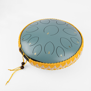 Tambor de Lengüeta de Acero Personalizado de 14 Pulgadas y 15 Notas con Cubierta de Ratán Tejido, Musical para Meditación que Produce Sonidos Agradables - Product Image 5