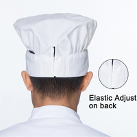 Casquettes de cuisine en coton de couleur personnalisée blanche et noire en gros et chapeau de chef avec logo de broderie imprimée