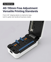 Imprimante Thermique sans Fil 4x6 110mm de Bureau TSC pour Étiquettes d'Expédition, Mini Imprimante POS Thermique Portative à Code-Barres