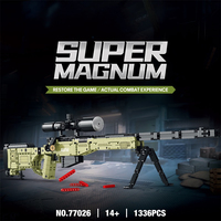 Reobrix 77026 Super Sniper Firearms, briques de construction DIY, armes à feu DIY, jouets pour enfants, cadeau, 1336 pièces, ensembles de blocs de construction