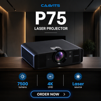 Proyector Hisense 4K DLP de 7500 Lúmenes, Compatible con 3D, Sonido HIFI Estéreo, para Juegos Comerciales, Grandes Espacios, Espectáculos Profesionales, P75
