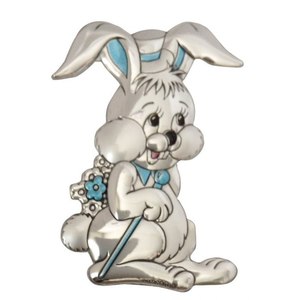 BLAZON BUNNY BLEU CLAIR Pendentif et breloque tendance 45x65mm - Product Image 1