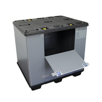 Caisse palette en plastique robuste, pliable, grande capacité, empilable, recyclable, durable et solide