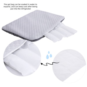 Alas Pendingin & Penghangat Hewan Peliharaan Serbaguna dengan Gel Es dan Kain Dingin serta Fleece, Tempat Tidur Anjing Penghangat Diri, Dapat Dicuci dengan Mesin - Product Image 4
