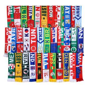 Bufanda y Gorro de Fútbol Personalizados de Poliéster de Doble Cara de Alta Calidad para Dropshipping, Bufanda Azul de Fútbol con Ventilador Integrado - Product Image 1