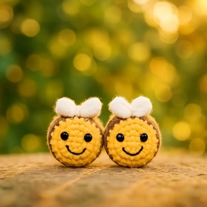 Porte-clés en crochet personnalisé avec pendentif abeilles mignonnes, porte-clés porte-bonheur amusant avec abeilles, magnifique pendentif pour femme, cadeau - Product Image 2