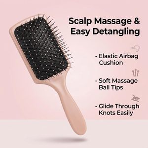 Brosse coiffante à succès avec coussin d'air et poils en nylon, démêlante pour cheveux bouclés, peigne de définition avec manche en plastique pour usage domestique - Product Image 2