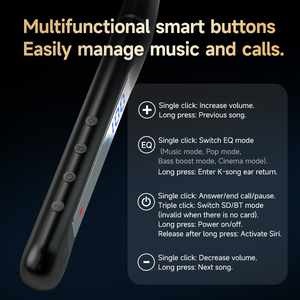 Earphone <span class=keywords><strong>Neckband</strong></span> nirkabel dengan indikator baterai LED <span class=keywords><strong>headphone</strong></span> gigi biru untuk olahraga dan game mendukung kartu TF tahan air - Product Image 6