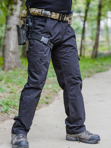 <span class=keywords><strong>Pantaloni</strong></span> Tattici Traspiranti a Gamba Dritta in Misto Cotone Poliestere <span class=keywords><strong>con</strong></span> Sistema di Espansione al Ginocchio per Lavoro all'Aperto, Escursionismo e Allenamento - Offerta Speciale - Product Image 2