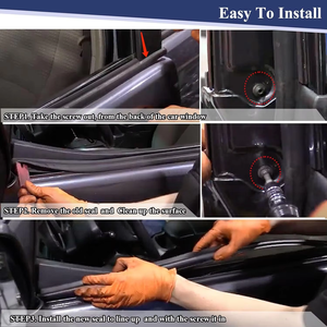 4PCS Black <strong>Weatherstrips</strong> for Volkswagen Polo 2010-2022 Car Door Window Soundproof Windproof Waterproof Custom Cutting - Product Image 5
