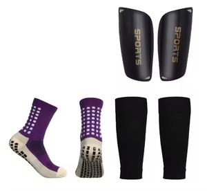 Wholesale 5-Piece Soccer Sports Set Shin Guards Protective <b>Backpack</b> Sports Tapes Knitted Crew Football Socks Summer High Quality - Product Image 6