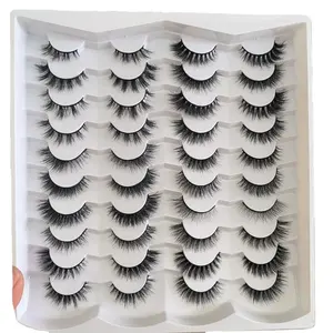 Popular style in Kuwait market 20 pairs 3d mink lashes 5 pair false lashes mink 10mm 13mm