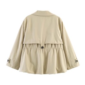 Gabardina Personalizada Estilo Europeo Primavera 2026, Manga Larga, Cuello Solapa, Cinturón Ajustable, Impermeable, OEM/ODM por Fábrica China - Product Image 2