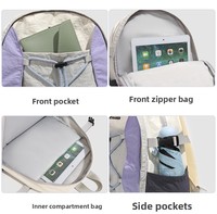 Ordinateur portable multifonctionnel pour femmes loisirs randonnée en plein air sac à dos petit ordinateur cartable fermeture éclair pour les étudiants du collège école