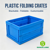 Caisses pliables industrielles robustes Sinocube, empilables et transformables, pour la logistique et l'entreposage, caisses à palettes robustes