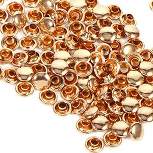 Kodrily Kit de rivets en cuivre pour cuir, rivets à double capuchon X mm, rivets métalliques pour le travail du cuir et du tissu B - Product Image 4