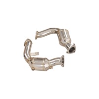 Downpipe Knalpot Baja Tahan Karat Berkinerja Tinggi dengan Konverter Katalis Cocok untuk Audi S5 B7 4.2