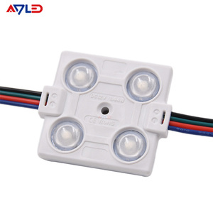 โมดูลไฟ LED RGB DC12V IP67 สำหรับภายนอกอาคาร 4 เลนส์ SMD5050 พร้อมตัวควบคุม 160 ° มุมลำแสง 1.44W สี RGB สำหรับป้ายไฟพิกเซล - Product Image 1
