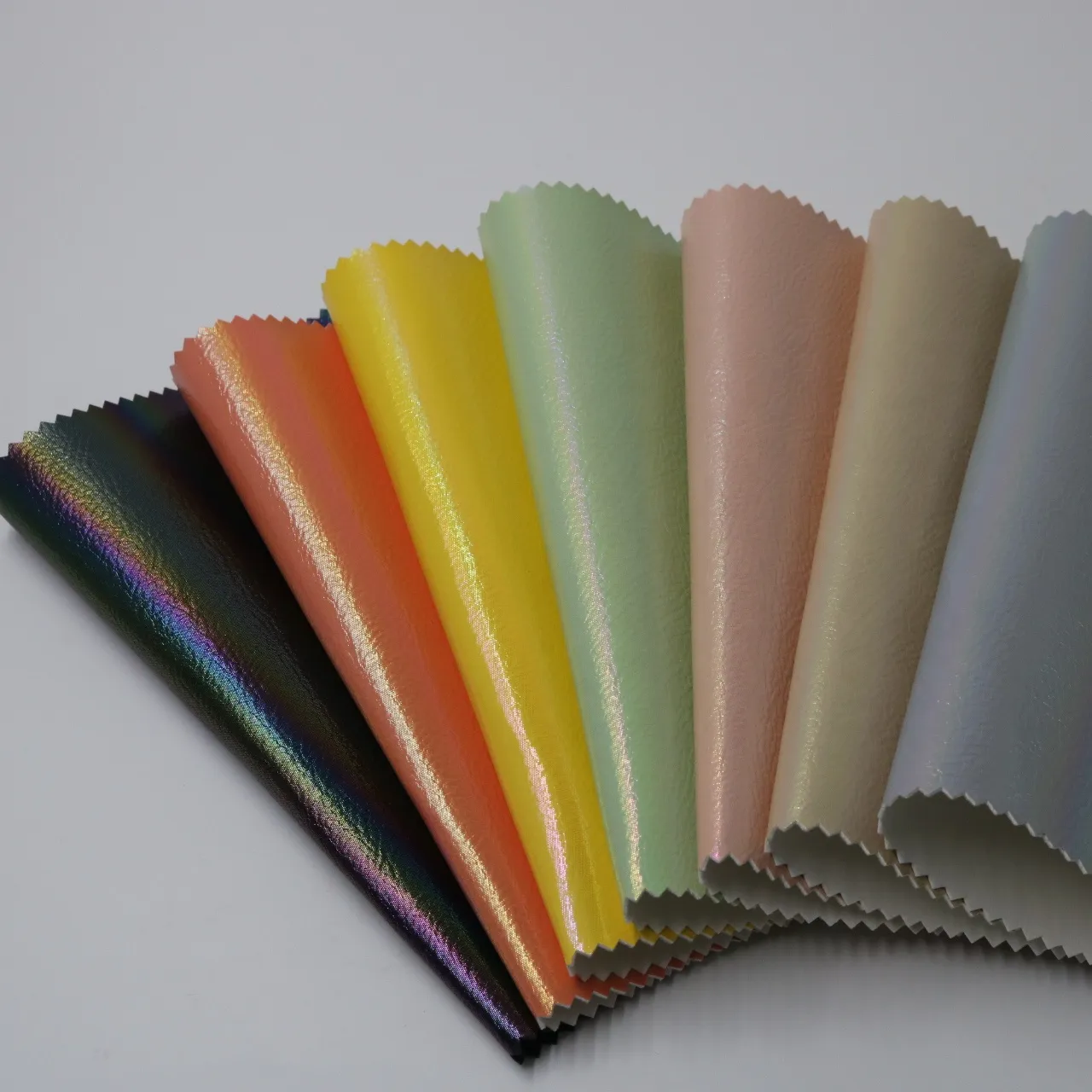 New Chameleonic Colour ful Shiny Rainbow PU Kunstleder Stoff für die Herstellung von Schuh/Tasche/Kleidung/DIY Zubehör/Sandale