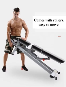 Banc de musculation inclinable professionnel DINUO avec roues de transport pour presse pectorale et entraînement de la force centrale du corps en salle de sport - Product Image 4