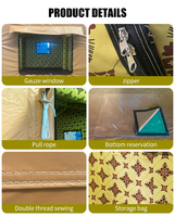 Tente de camping portable à ouverture rapide pour le Moyen-Orient, imperméable, camouflage, glamping, extérieur, quatre saisons, pour les Arabes