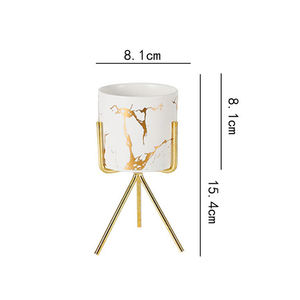 Stoples sendok garpu buah keramik butir emas, produk baru-elegan bingkai logam pemegang untuk makanan penutup dan pisau untuk penggunaan Dapur - Product Image 5