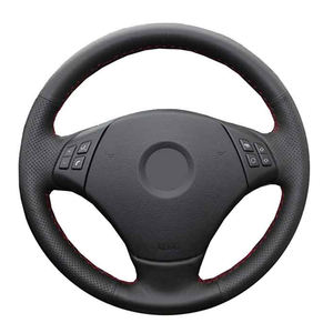Cubierta de cuero de microfibra para volante de coche para <span class=keywords><strong>BMW</strong></span> <span class=keywords><strong>E90</strong></span> 320 318i 320i 325i 330i <span class=keywords><strong>320d</strong></span> X1 328xi <span class=keywords><strong>2007</strong></span> - Product Image 1