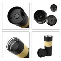 Tasse à café isotherme réutilisable avec manchon en silicone, tasse à café de voyage portable, matériau de qualité alimentaire
