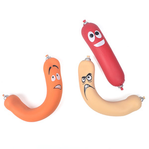 Hot Selling Novelty Memory Sand Hot Dog Pull-pull Sausage Shaped Venting Slow <b>Rebound</b> Pressure Release Toy for Kids and Adults - Product Image 3