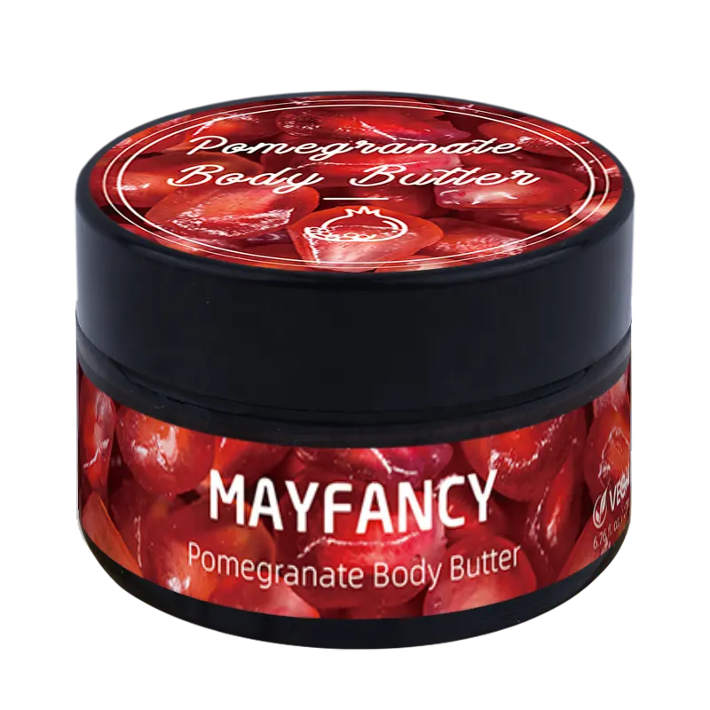 MAYFANCY OEM ODM Private Label Vegan Moisturizing New Face Body Cream Organic Fruit Pomegranate Whipped Body Butter after Bath