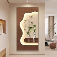Peinture murale 3D en grès, abstraite, pour entrée, décoration intérieure, LED, personnalisable, pour couloir