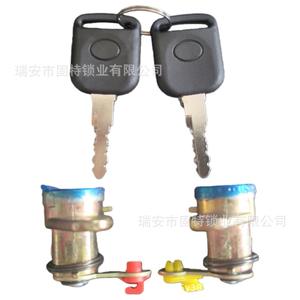 Cylindre de serrure de porte Sinotruk Chengdu Wangpai 737 757B777 en alliage de zinc, 2 clés, bronze, serrure cylindrique, pièce automobile - Product Image 4