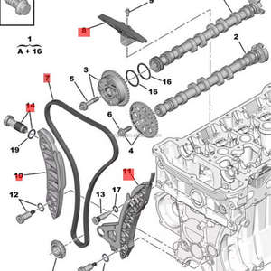 Kit de chaîne de distribution 1.6T avec tendeur pour Peugeot 3008, 408, 508, <span class=keywords><strong>308</strong></span>, C4L, C3-XR 9822827180 934079465120 - Product Image 4